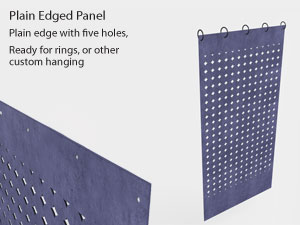 Plain edge felt panels