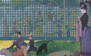 Georges Seurat A Sunday Afternoon on the Island of La Grande Jatte, 1884–86, oil on canvas with Circles M, Jolly Jade Laser Felt Eco panels