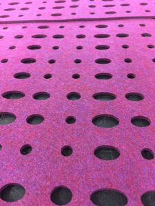 Custom Privacy EcoFelt Panels, Circles and Ovals Pattern