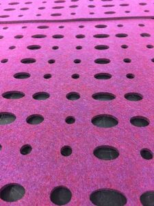 Custom Privacy EcoFelt Panels, Circles and Ovals Pattern